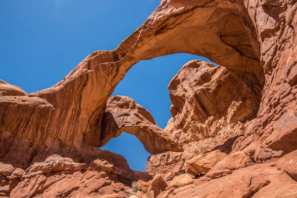 Mooie Dubbele Boog Arches National Park Utah Verenigde Staten — Stockfoto