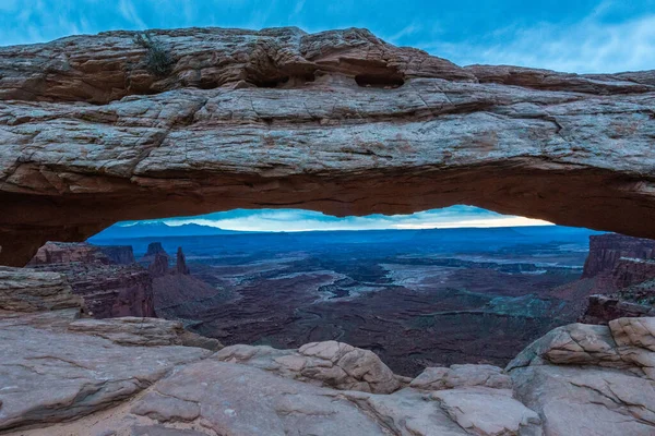 Amazing View Mesa Arch Sunrise Canyonlands National Park Utah United — Stock Photo, Image