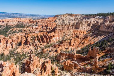 Bryce Canyon Ulusal Parkı Utah 'taki kırmızı kabadayıların muhteşem manzarası..