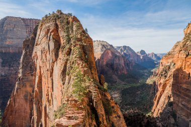 Meleklerin Zion Ulusal Parkı 'na iniş görüntüsü inanılmaz Utah Usa.