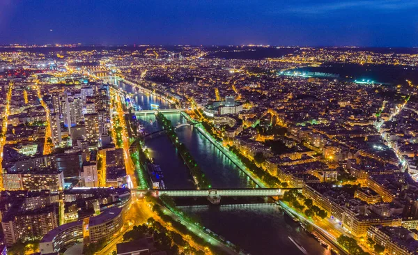 Gyönyörű Éjszakai Kilátás Párizs Eiffel Torony Párizs Franciaország — Stock Fotó