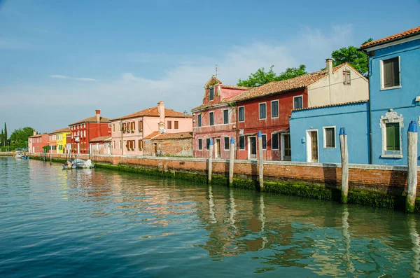 Hermosas Casas Colores Burano Venecia Italia Europa — Foto de Stock