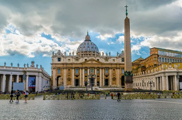 May 2015 Rome Italy Amazing Exterior View Saint Peter Basilica — Stock Photo, Image