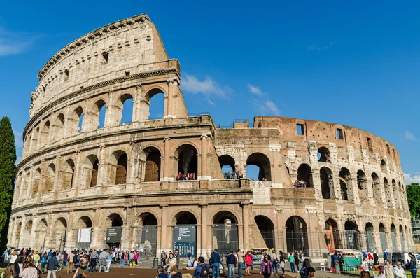May 2015 Rome Italy Magnificent View Famous Roman Colosseum Exterior — Stockfoto