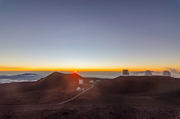 Vista Hipnotizante Pôr Sol Mauna Kea Big Island Havaí Eua — Fotografia de Stock