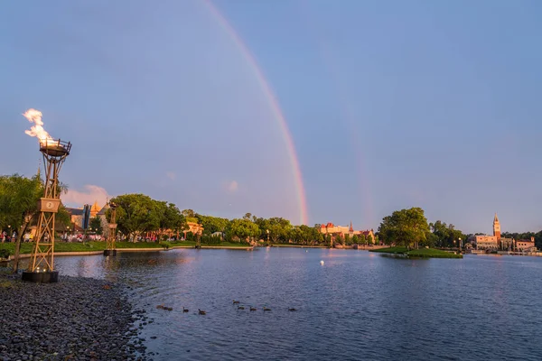 Epcot 'un Orlando Florida Usa' daki Disney parklarındaki güzel manzarası