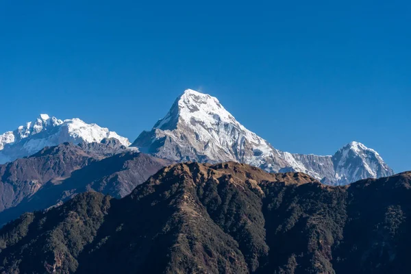 Hermosa Vista Gama Annapurna Con Himchuli Pokhara Nepal — Foto de Stock