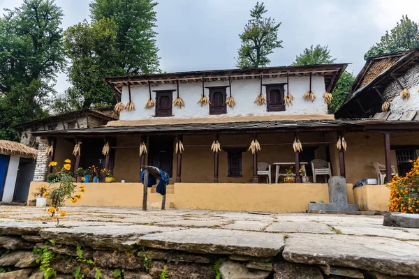 Ghandruk Pokhara bölgesindeki güzel Gurung köyü. Nepal bölgesi.