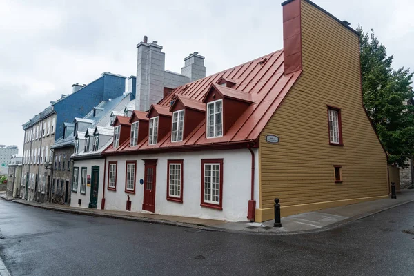 Quebec Canada Settembre 2018 Belle Case Colorate Nella Città Vecchia — Foto Stock