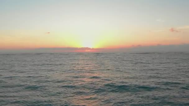 Beautiful Ocean Water Seen Sunrise Tulum Mexico — Stock Video