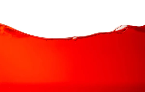 Onde Superficie Dell Acqua Rossa Isolate Sfondo Bianco Foto Stock