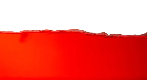 Onde Superficie Dell Acqua Rossa Isolate Sfondo Bianco Immagine Stock