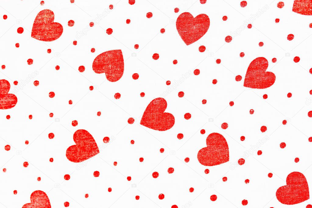 Valentines day concept. Red hearts background. Patten