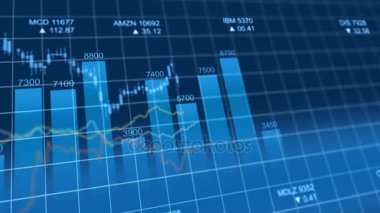 Çubuk grafik borsa piyasa endeksleri animasyon
