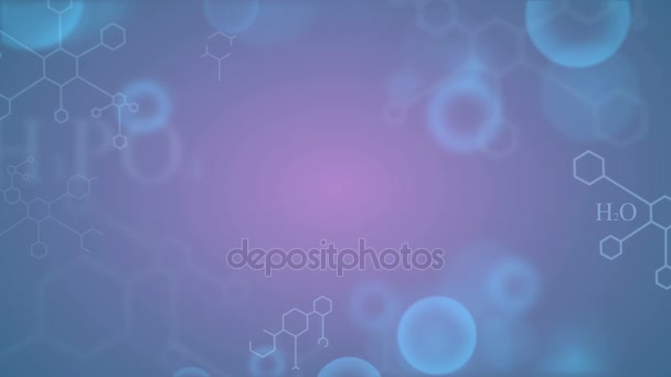 Moléculas abstractas médico bucle fondo animado — Vídeo de stock