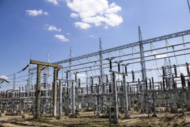 Elektrik yüksek voltaj güç istasyonu
