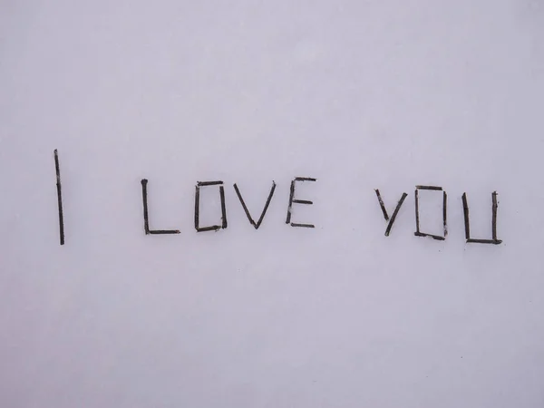 Inscription i love you — Stock Photo, Image