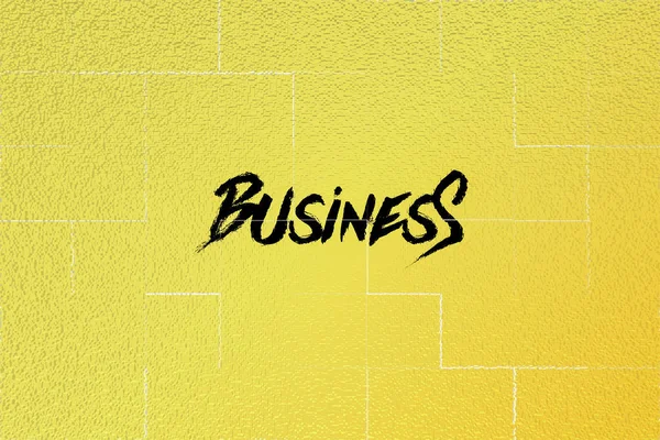 Business text på guld färg bakgrund — Stockfoto