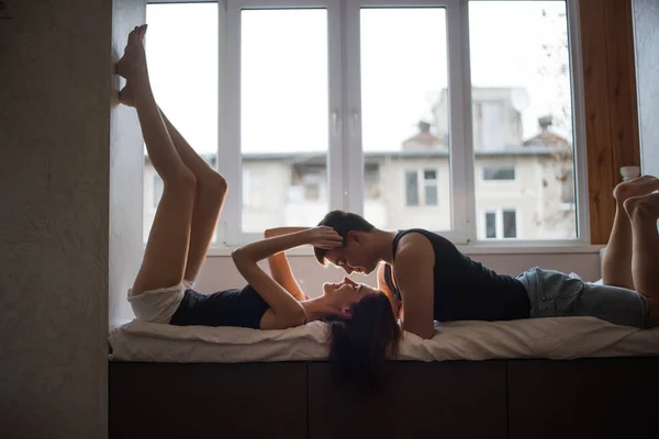 Das Konzept Der Taktilität Das Vertrauen Einen Partner Ein Verliebtes — Stockfoto