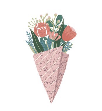 Renk vektörü düğün çiçekleri çizimi 