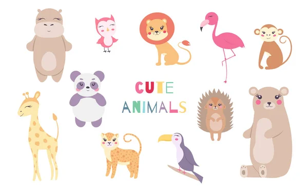 Ilustración Animales Vector Color — Vector de stock