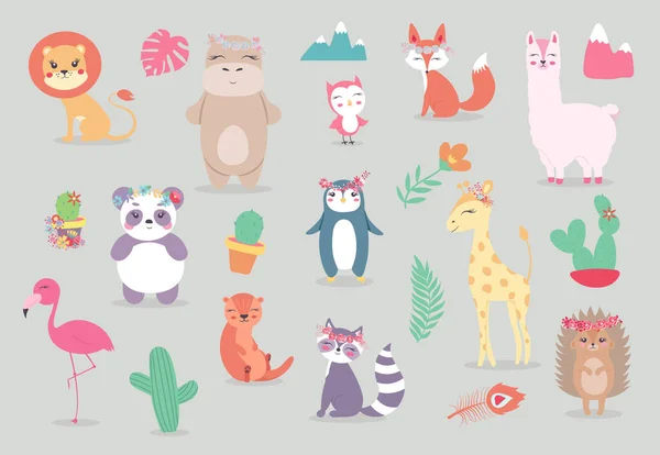 Illustration Vectorielle Couleur Animaux — Image vectorielle