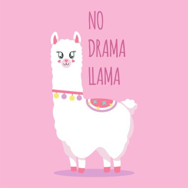 Şirin Lama karakter illüstrasyonlu drama lama yok 