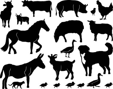 Animal Domestic Farmer Outline Silhouette Vector
