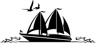 Ship Sailing Yacht Silhouette Vector