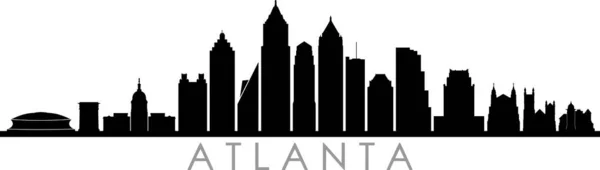 Atlanta Georgia City Skyline Silhouette Cityscape Vector — Vettoriale Stock