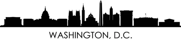 WASHINGTON D.C. Columbia Şehri Siluet Şehir Vektörü