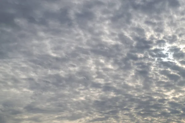 Nubes Cúmulos Grises Cielo Azul Antes Lluvia Muchas Nubes Pequeñas — Foto de Stock