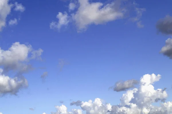 White Cumulus Clouds Blue Sky — 스톡 사진