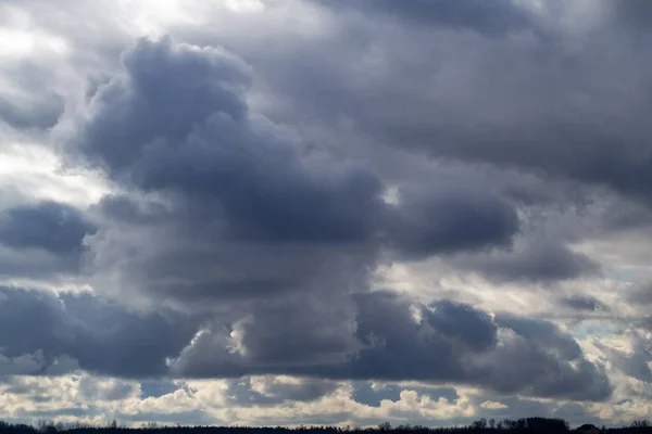 Nuages Orage Nuages Sur Ciel Bleu Nuages Blancs Gris Jour — Photo