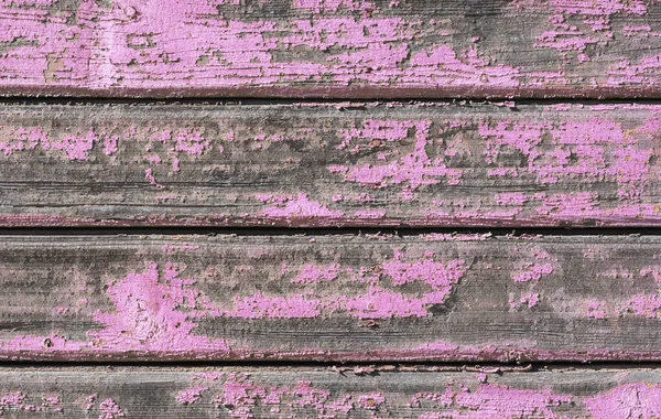Pinkfarbene Hölzerne Schälwand Alte Bemalte Bretter Texturierter Hintergrund — Stockfoto
