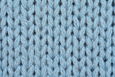 Mavi örgülü arka plan, kış modası, indirimli bayrak.