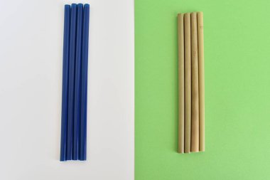 Bambu çubukları yakın çekim