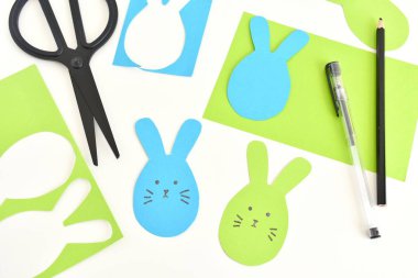 Paskalya tavşanları. Yakın çekim.