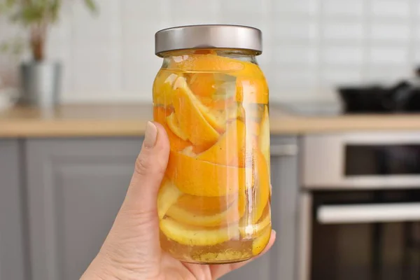 Zero waste natural home cleaner, orange peel infused vinegar for all purpose cleaning.