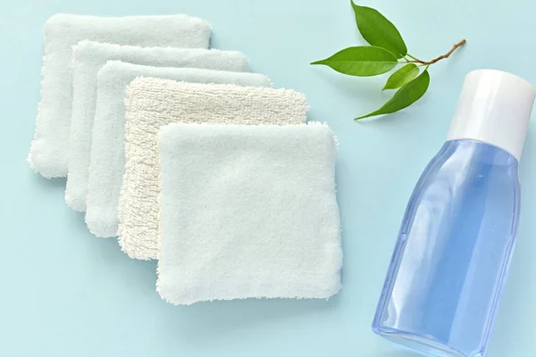 Almohadillas Cosméticas Hechas Mano Reutilizables Respetuosas Del Medio Ambiente Cero — Foto de Stock