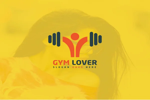 Logo spor salonu aşığı damgası. 