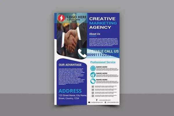 Template Voor Het Ontwerp Van Evenementenflyer — Stockvector