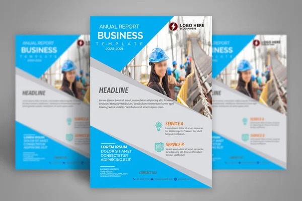 Template Voor Het Ontwerp Van Corporate Flyer — Stockvector