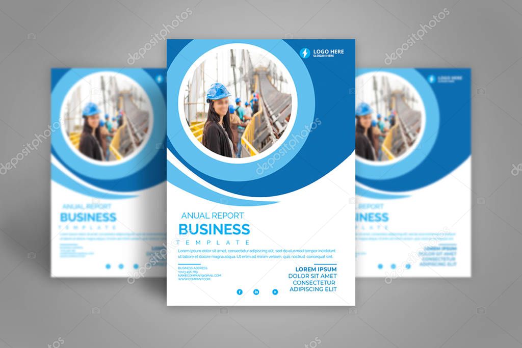 abstract modern flyer design template with colorful shape