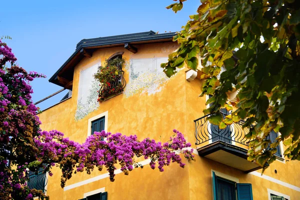 Colorful house in an Italian traditional neighborhood