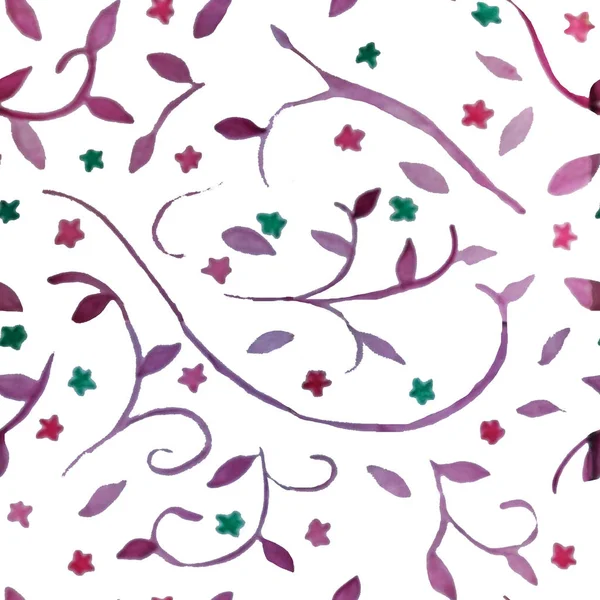 Akvarel Květinové Jaro Bezešvé Vzor Pro Balení Textil Tkaniny Tapety — Stock fotografie