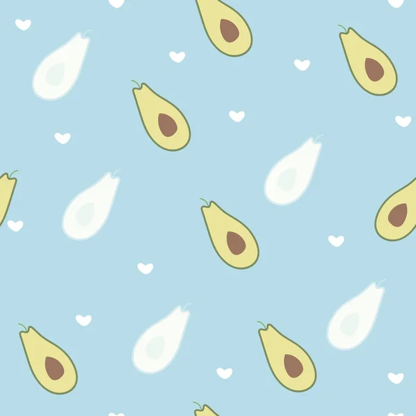 Avocados Hintergrund Vektor Illustration Gesunde Ernährung Tropische Illustration Flachbild Design — Stockvektor