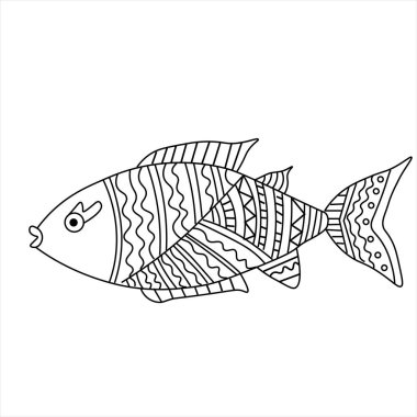 Çocuklar ve yetişkinler için el boyama kitabı. Şablonları ve küçük detayları olan güzel çizimler.