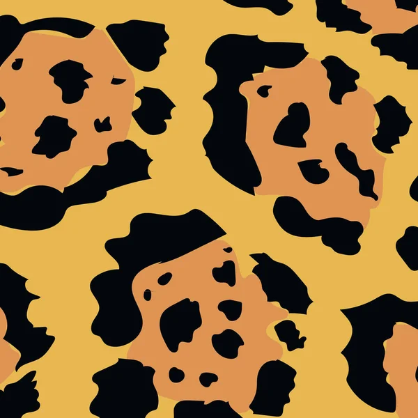 Leopard Animal Print Hintergrund Vektor Illustration Leopard Skin Background Animal — Stockvektor