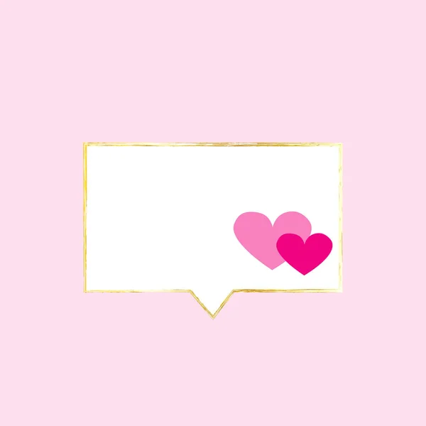 Amor Mensagem Romântico Conversa Valentines Dia Elemento — Fotografia de Stock